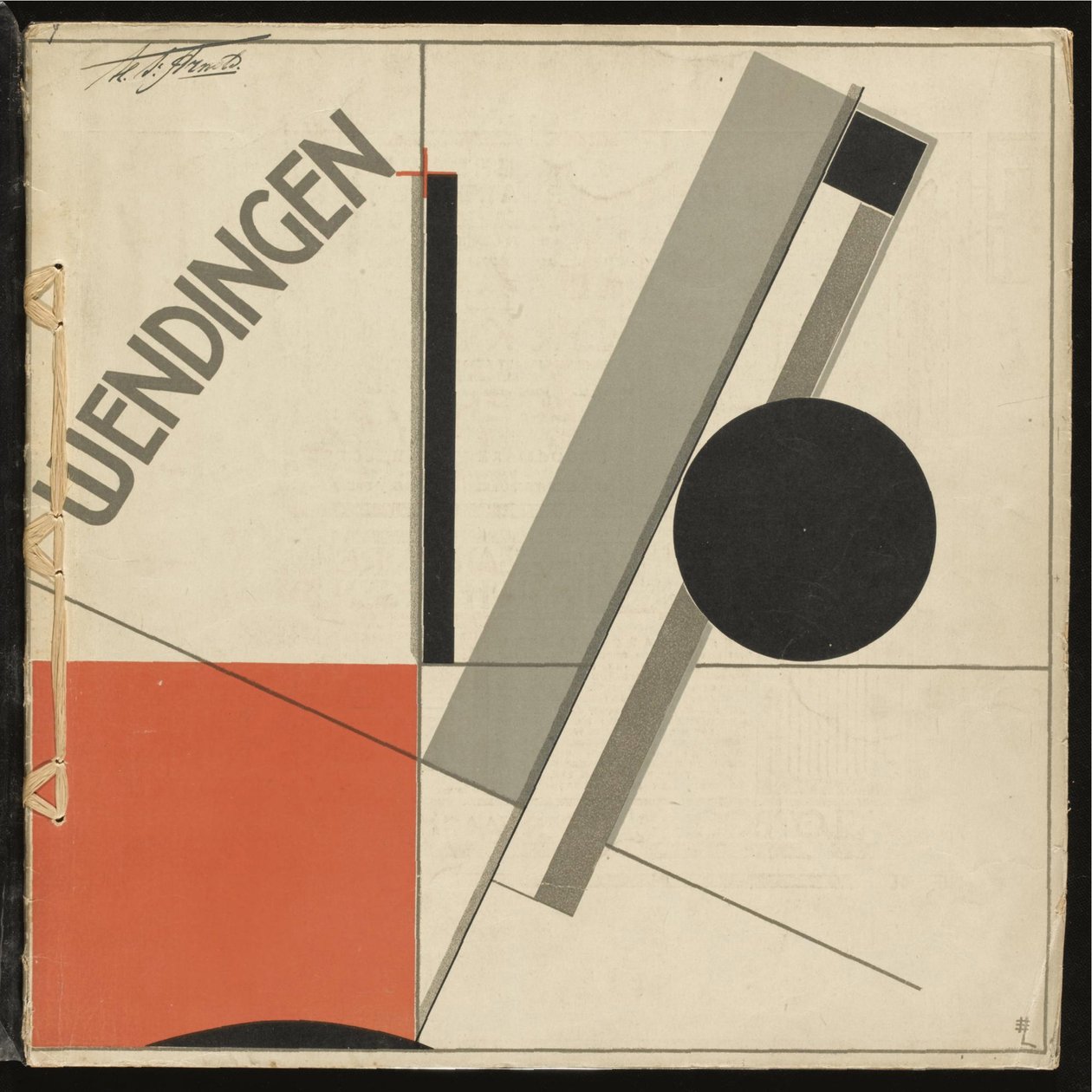 Wendingen No 11 par Lissitzky, El (1890-1941). Farvelitografi, størrelse: 33,2x33,2 af Eliezer Markowich Lissitzky