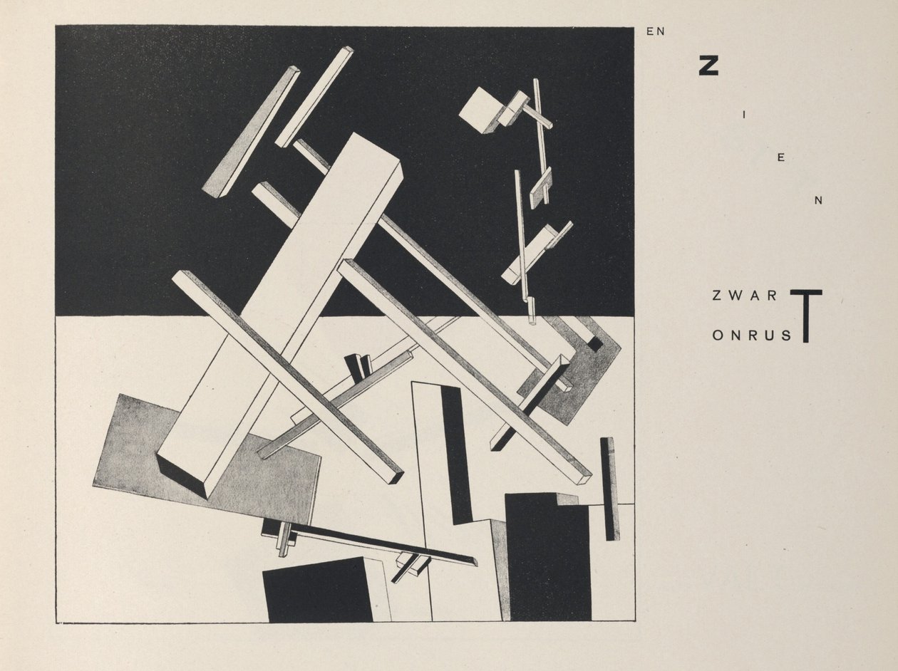 Om to firkanter, 1922. af Eliezer Markowich Lissitzky