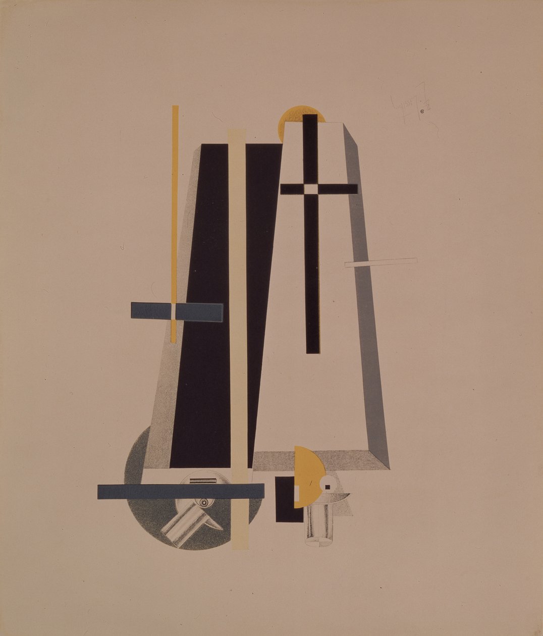Kistemagere. Figur til operaen Victory over the sun af A. Kruchenykh, 1920-1921 af Eliezer Markowich Lissitzky