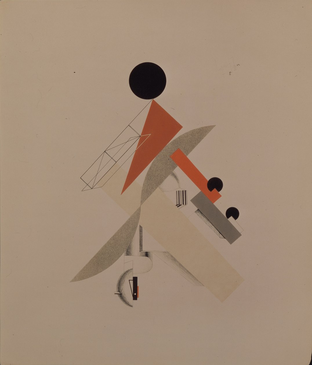 Globetrotter. Figur til operaen Victory over the sun af A. Kruchenykh, 1920-1921 af Eliezer Markowich Lissitzky