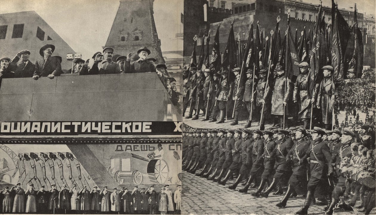 Illustration fra USSR Builds Socialism, 1933. af Eliezer Markowich Lissitzky