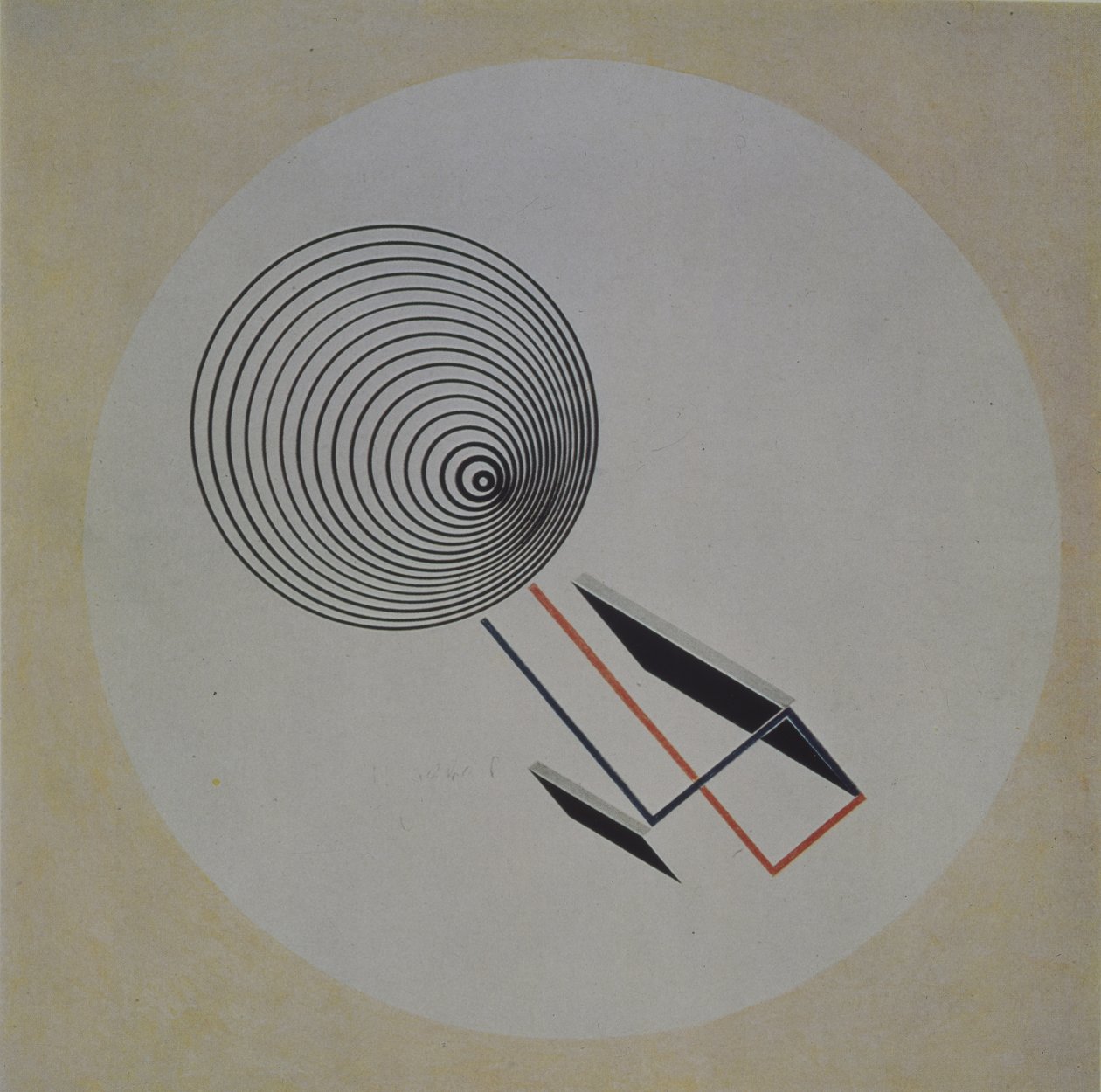 Proun 93. Flydende spiral, 1924 af Eliezer Markowich Lissitzky