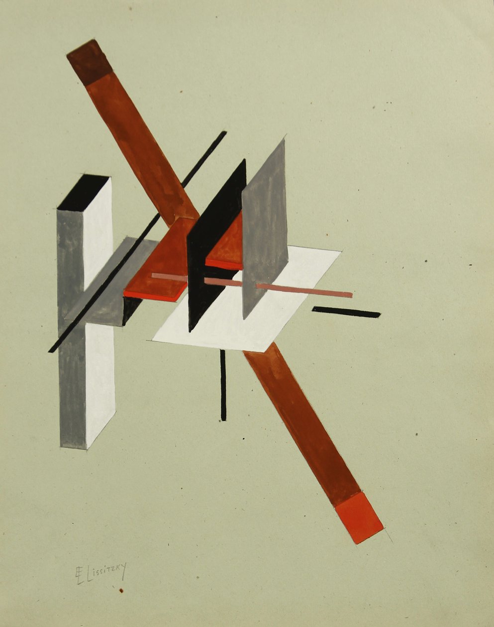 Proun, ca 1923 af Eliezer Markowich Lissitzky