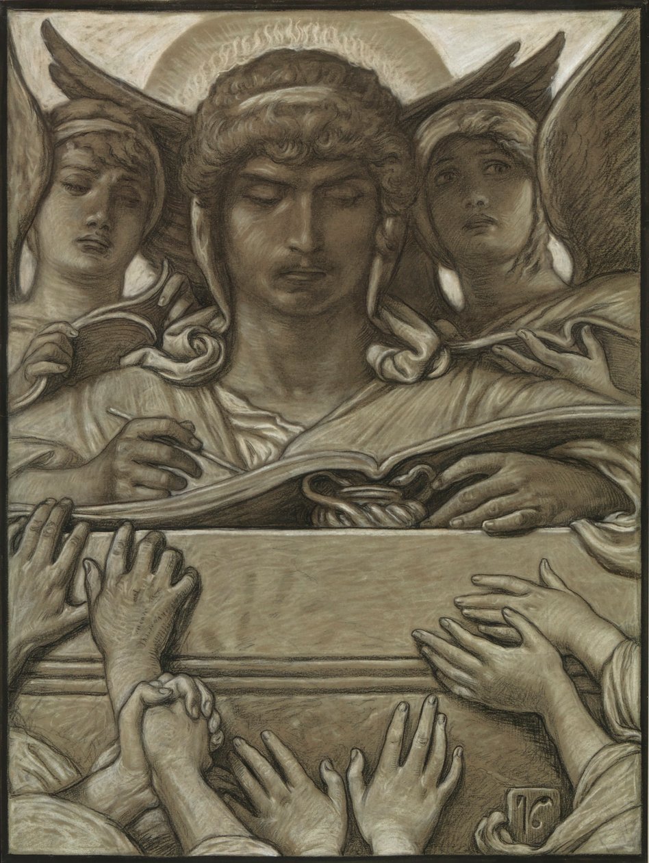 (Illustration til Rubáiyát af Omar Khayyám) Den optagende engel af Elihu Vedder
