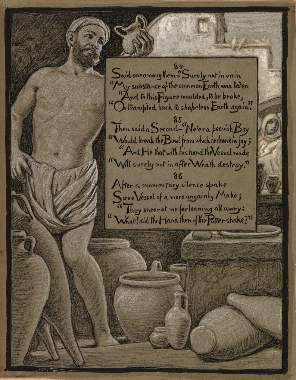 (Illustration til Rubáiyát af Omar Khayyám) Den ugudelige gryde af Elihu Vedder