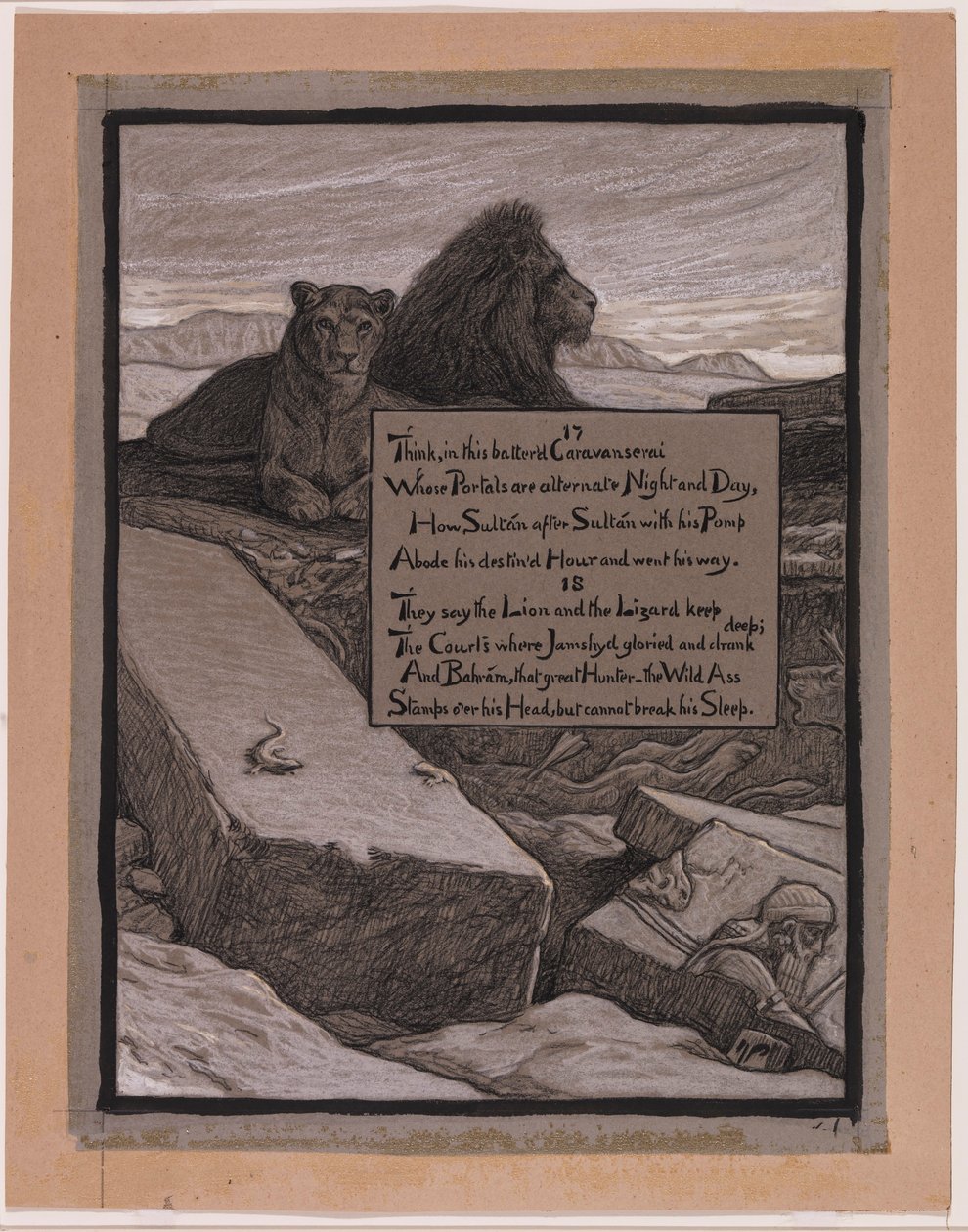 (Illustration til Rubáiyát af Omar Khayyám) Domstolene i Jamshyd af Elihu Vedder