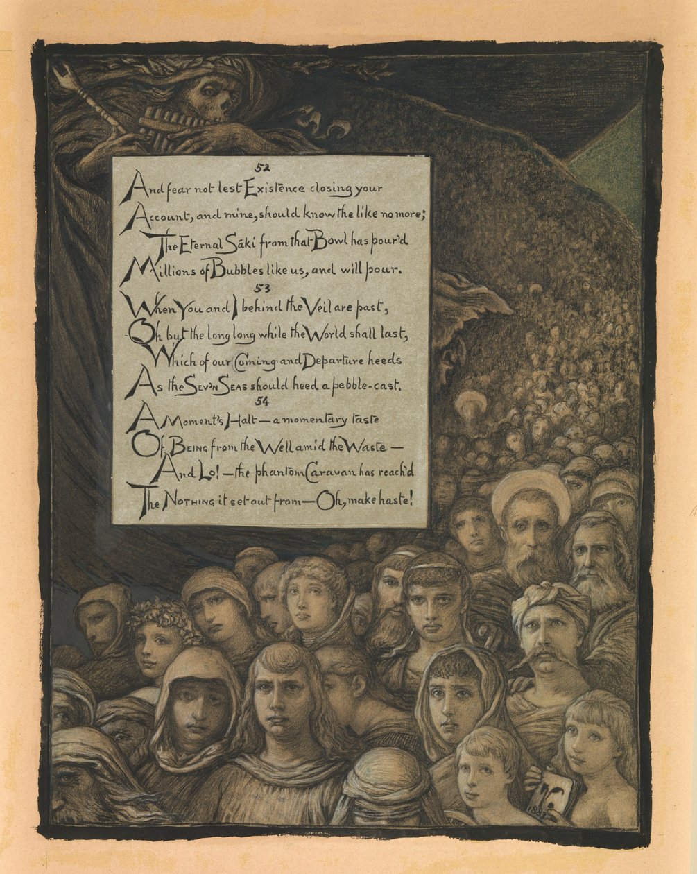 (Illustration til Rubáiyát af Omar Khayyám) Dødens anmeldelse af Elihu Vedder