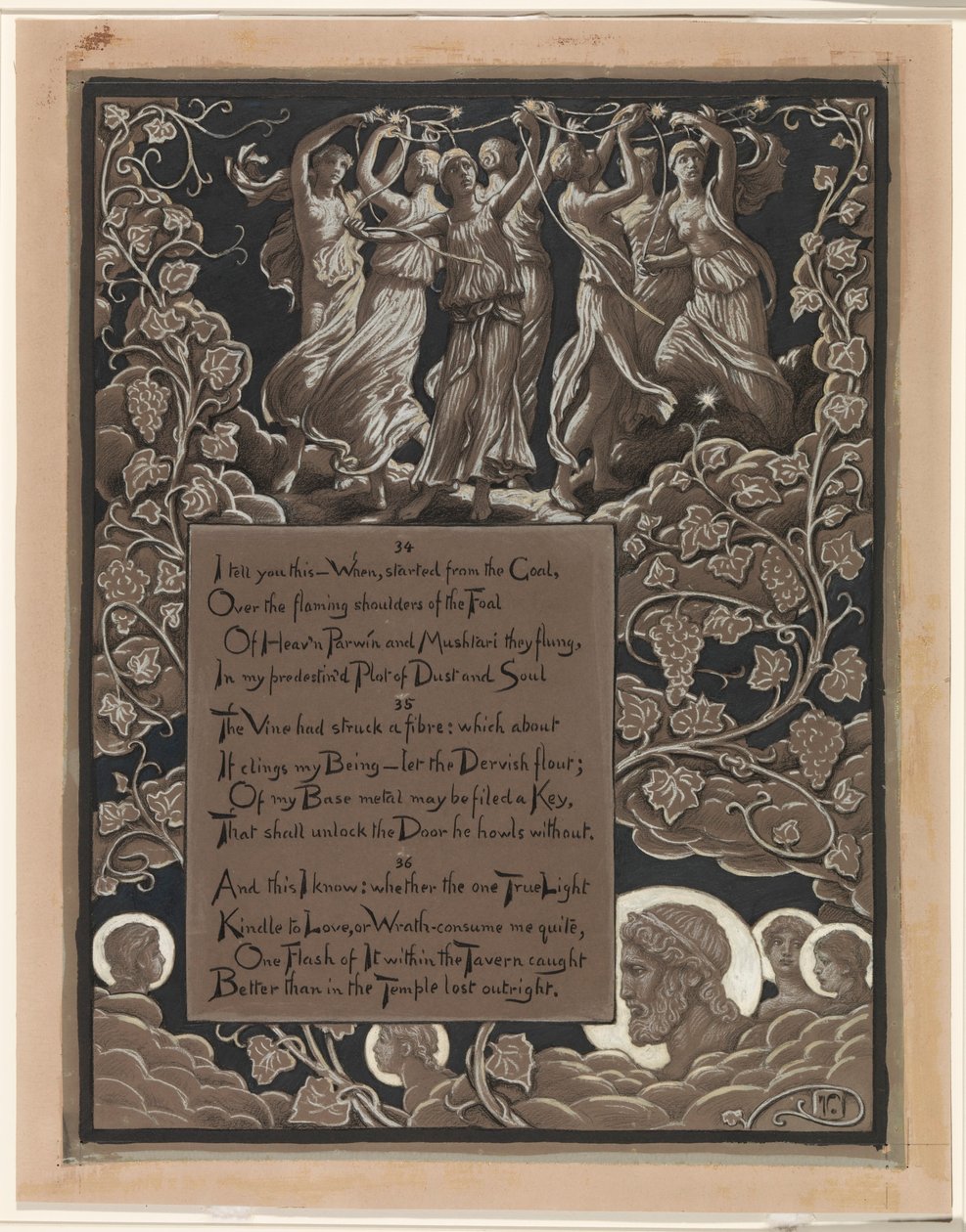 (Illustration til Rubáiyát af Omar Khayyám) Omars horoskop af Elihu Vedder