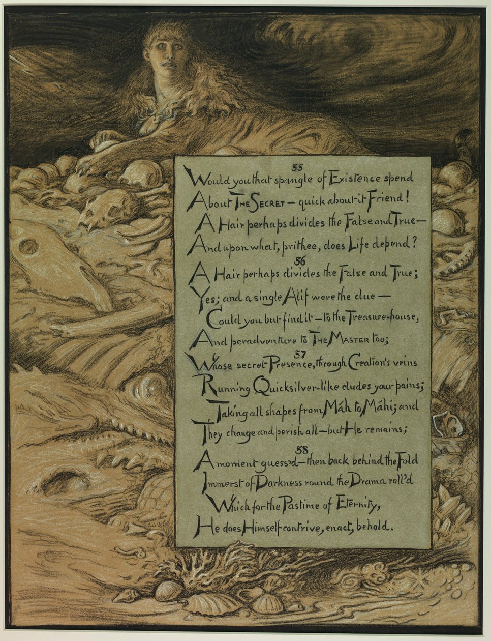 (Illustration til Rubáiyát af Omar Khayyám) Den uundgåelige skæbne af Elihu Vedder