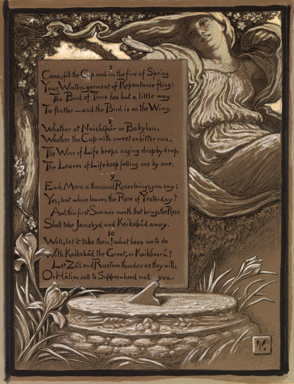 (Illustration til Rubáiyát af Omar Khayyám) Indbydelsen af Elihu Vedder
