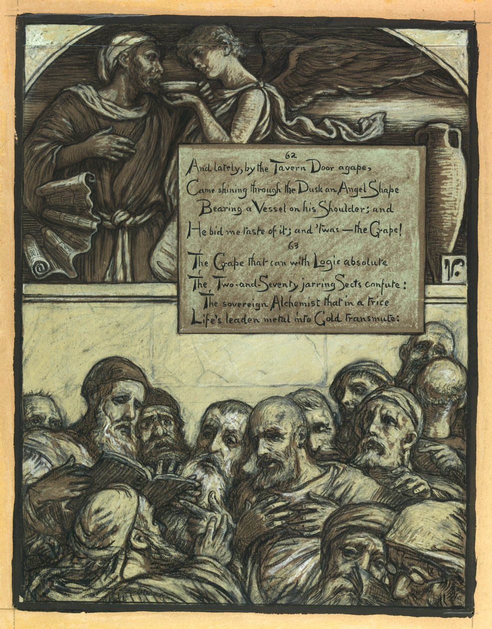 (Illustration til Rubáiyát af Omar Khayyám) De skurrende sekter af Elihu Vedder