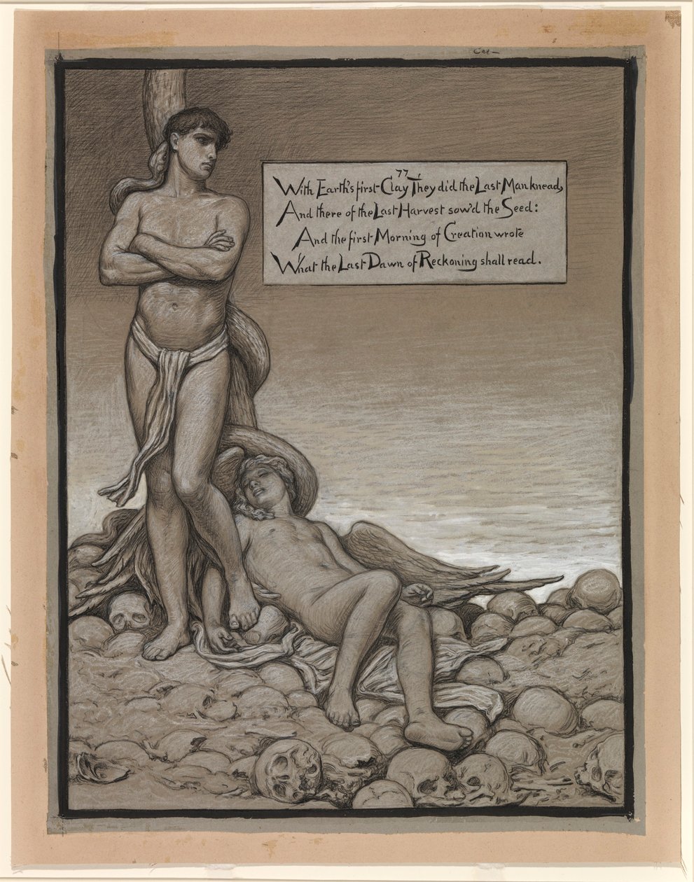 (Illustration til Rubáiyát af Omar Khayyám) Den sidste mand af Elihu Vedder