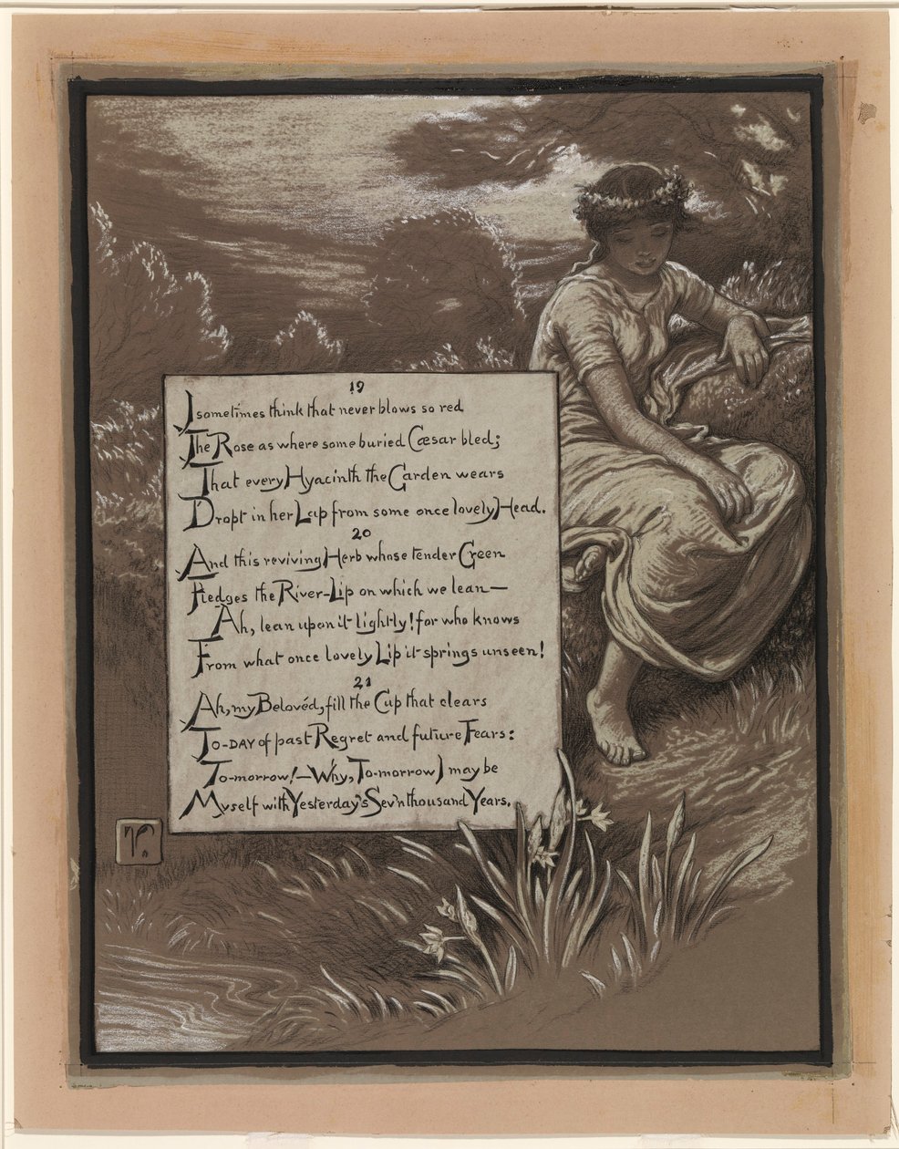 (Illustration til Rubáiyát af Omar Khayyám) Flodlæben af Elihu Vedder