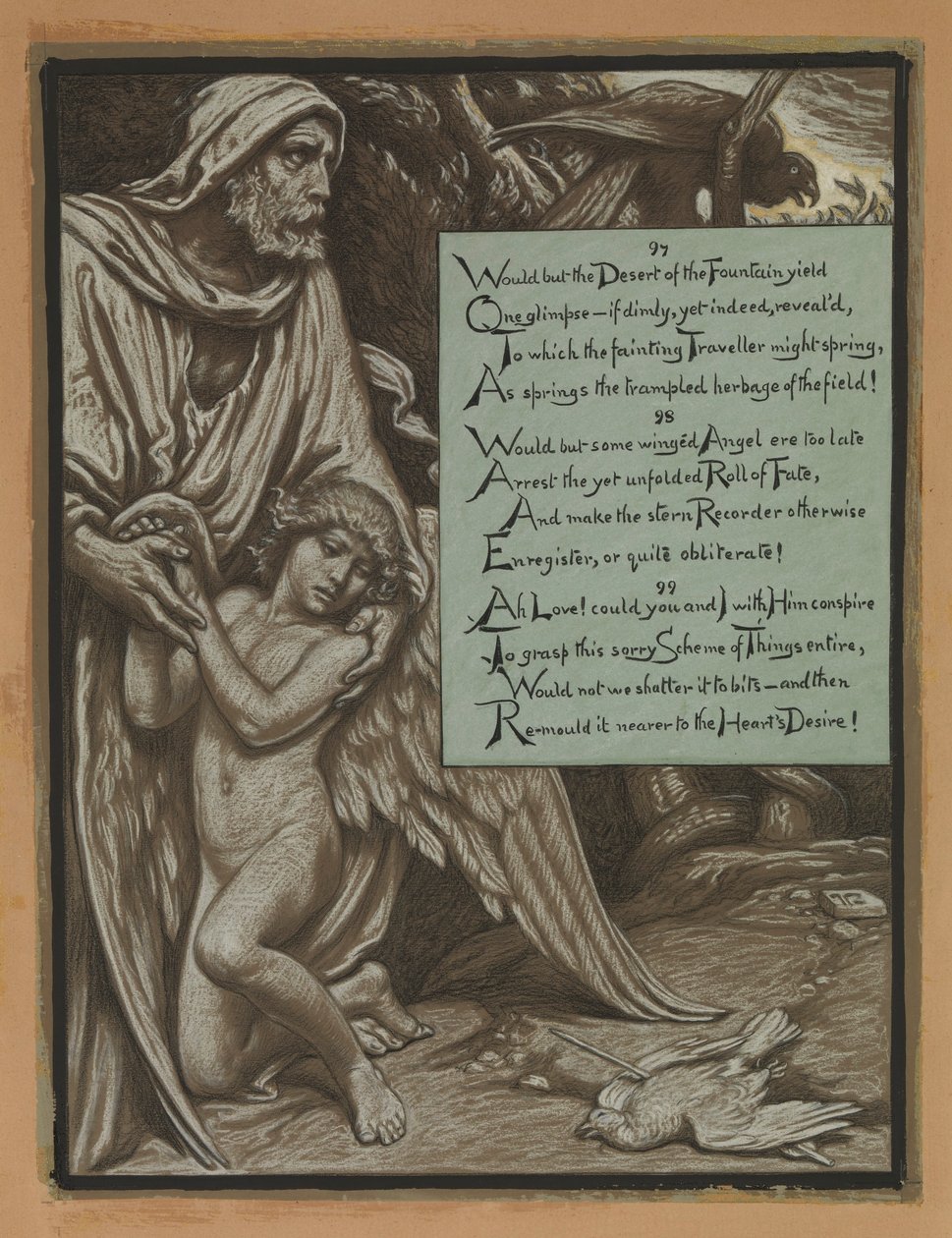 (Illustration til Rubáiyát af Omar Khayyám) Den kedelige ordning af Elihu Vedder