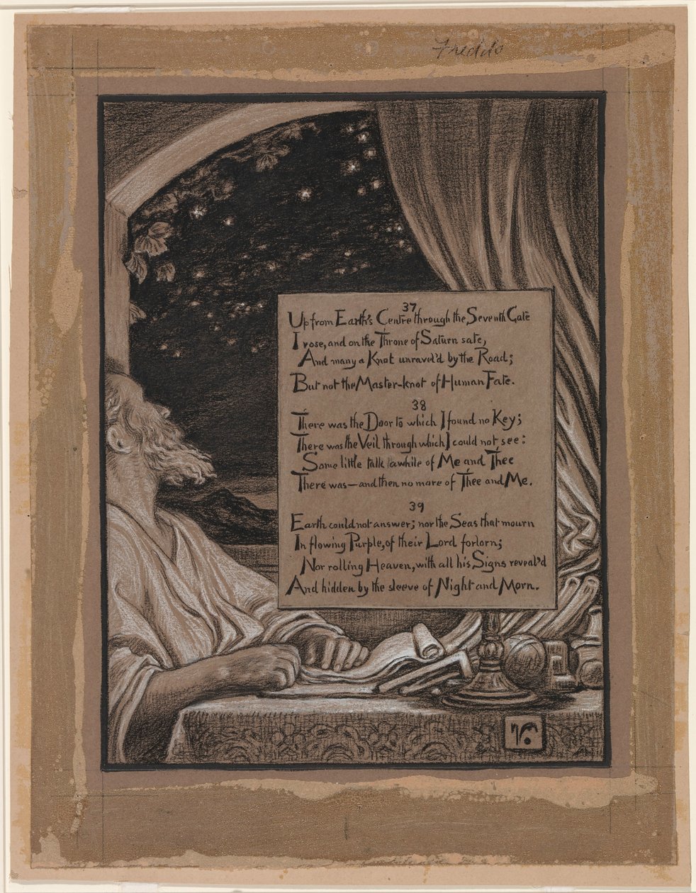 (Illustration til Rubáiyát af Omar Khayyám) Forgæves spørgsmål af Elihu Vedder