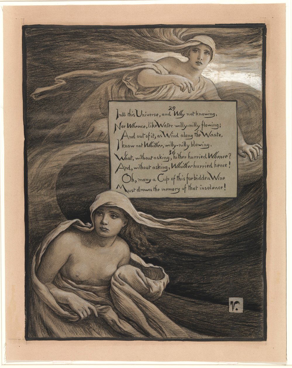 (Illustration til Rubáiyát af Omar Khayyám) Hvorfra og hvorhen af Elihu Vedder