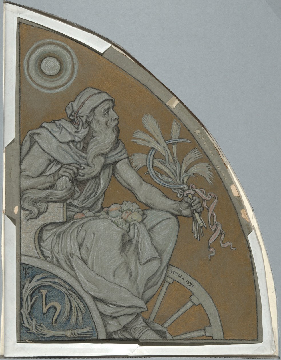 Tegnefilm for Saturn af Elihu Vedder