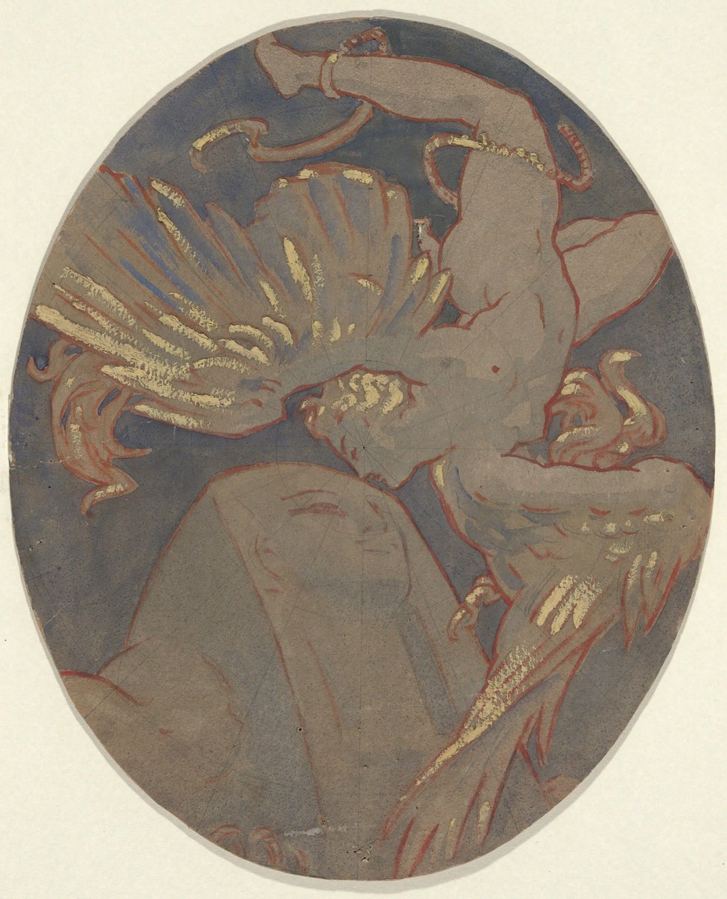 Kopi af Rondel-Sargents loftsmaleri i Boston Museum of Fine Arts af Elihu Vedder
