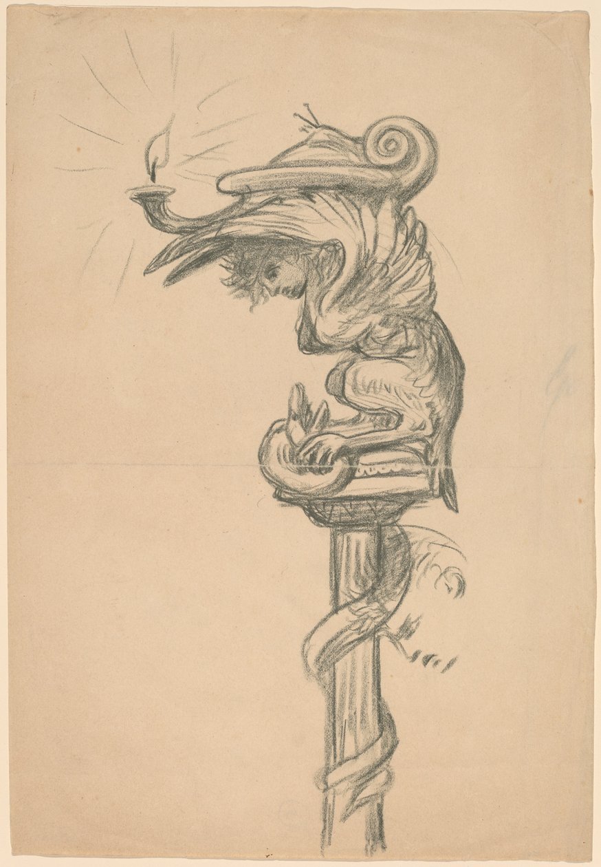 Detalje af ægteskabet med vinens datter, ca. 1890. af Elihu Vedder
