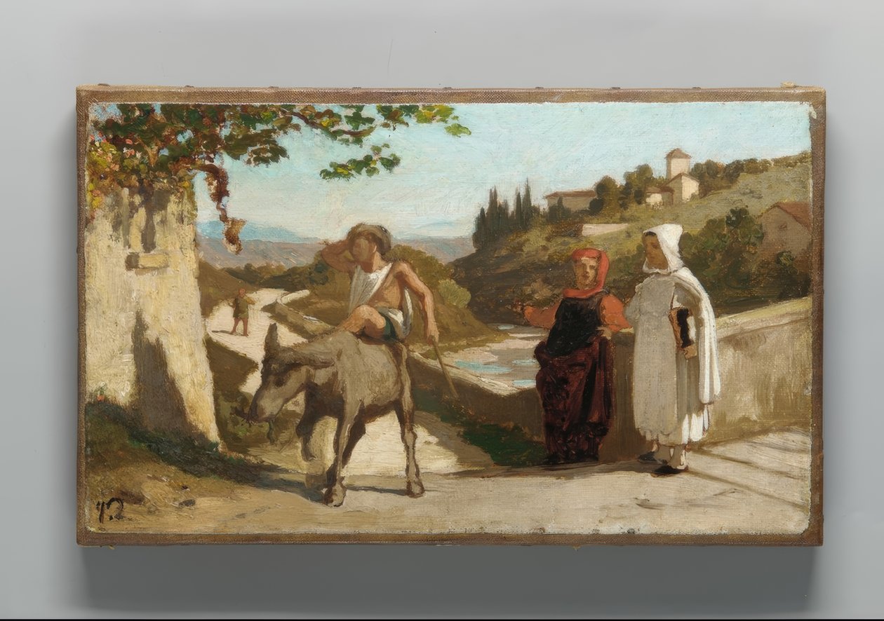 Fabelen om mølleren, hans søn og æslet af Elihu Vedder