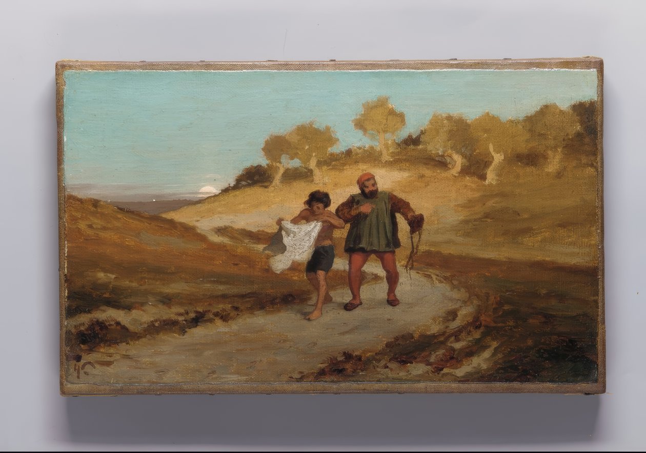 Fabelen om mølleren, hans søn og æslet af Elihu Vedder
