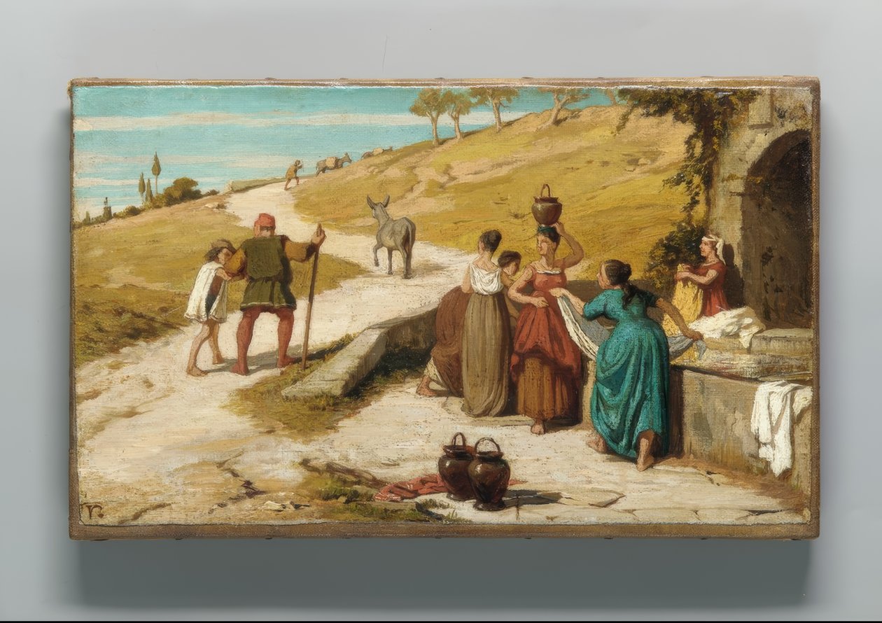 Fabelen om mølleren, hans søn og æslet af Elihu Vedder