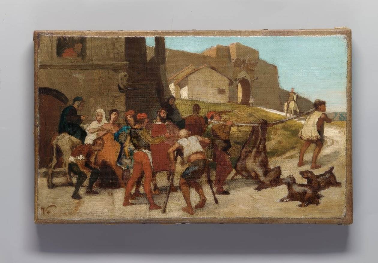 Fabelen om mølleren, hans søn og æslet af Elihu Vedder