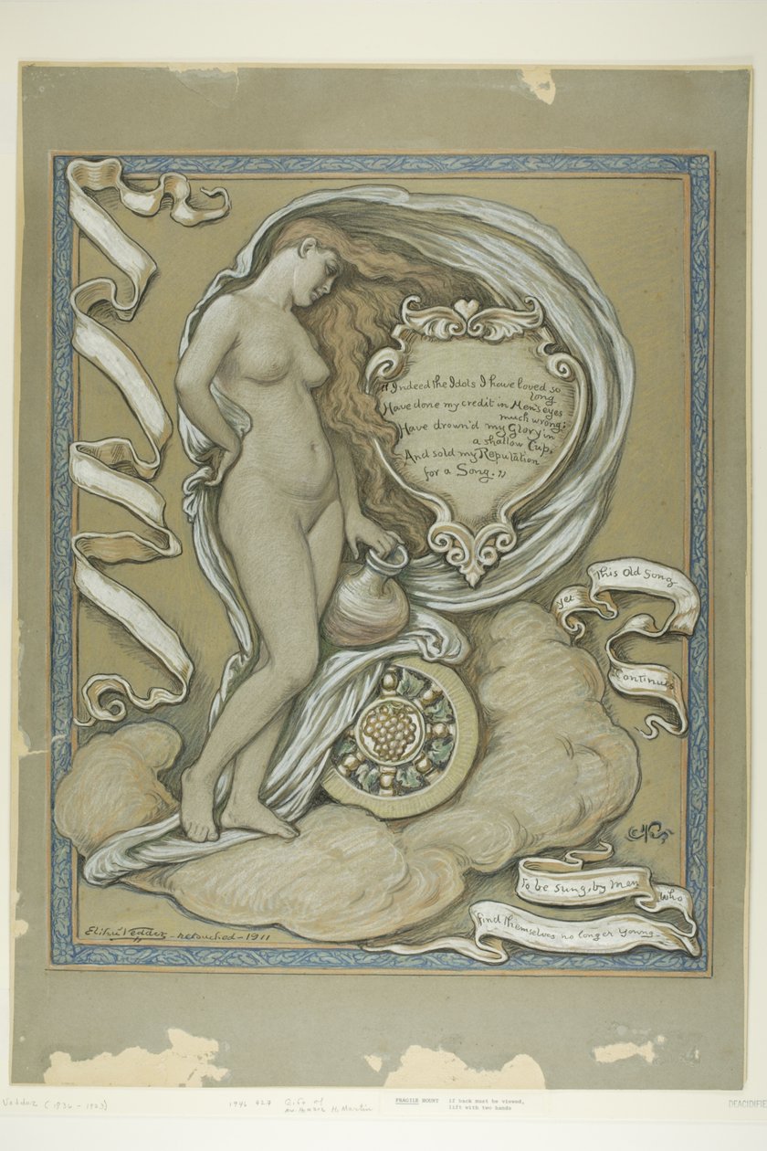 Figurstudie for Rubaiyat af Omar Khayyam af Elihu Vedder