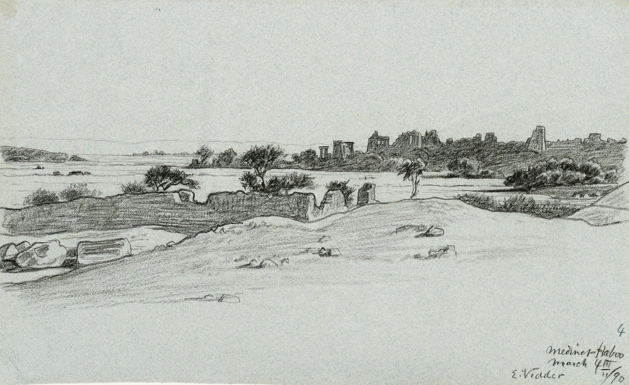 Fra 30 tegninger af Nilens rejse: Medine & Haboo af Elihu Vedder