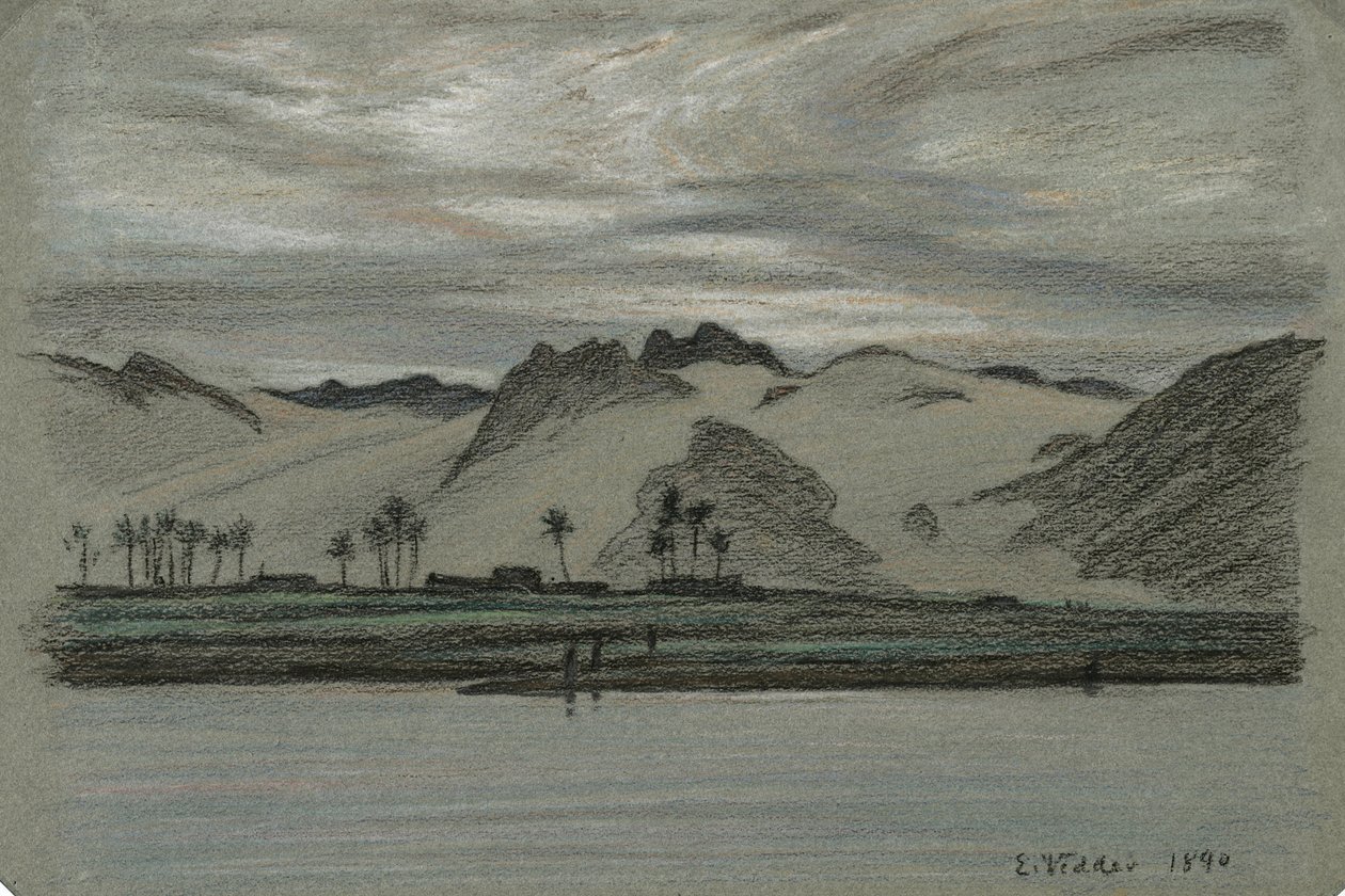 Fra 30 tegninger af Nilens rejse, nr. 19 af Elihu Vedder