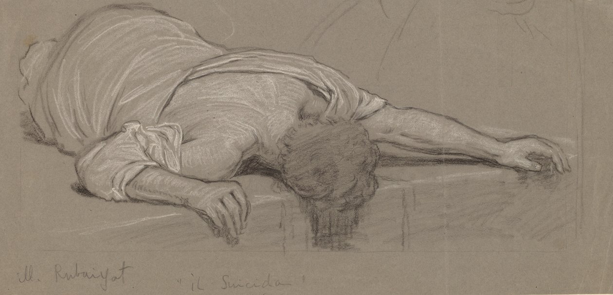 Fra Rubáiyat, ca. 1887. af Elihu Vedder