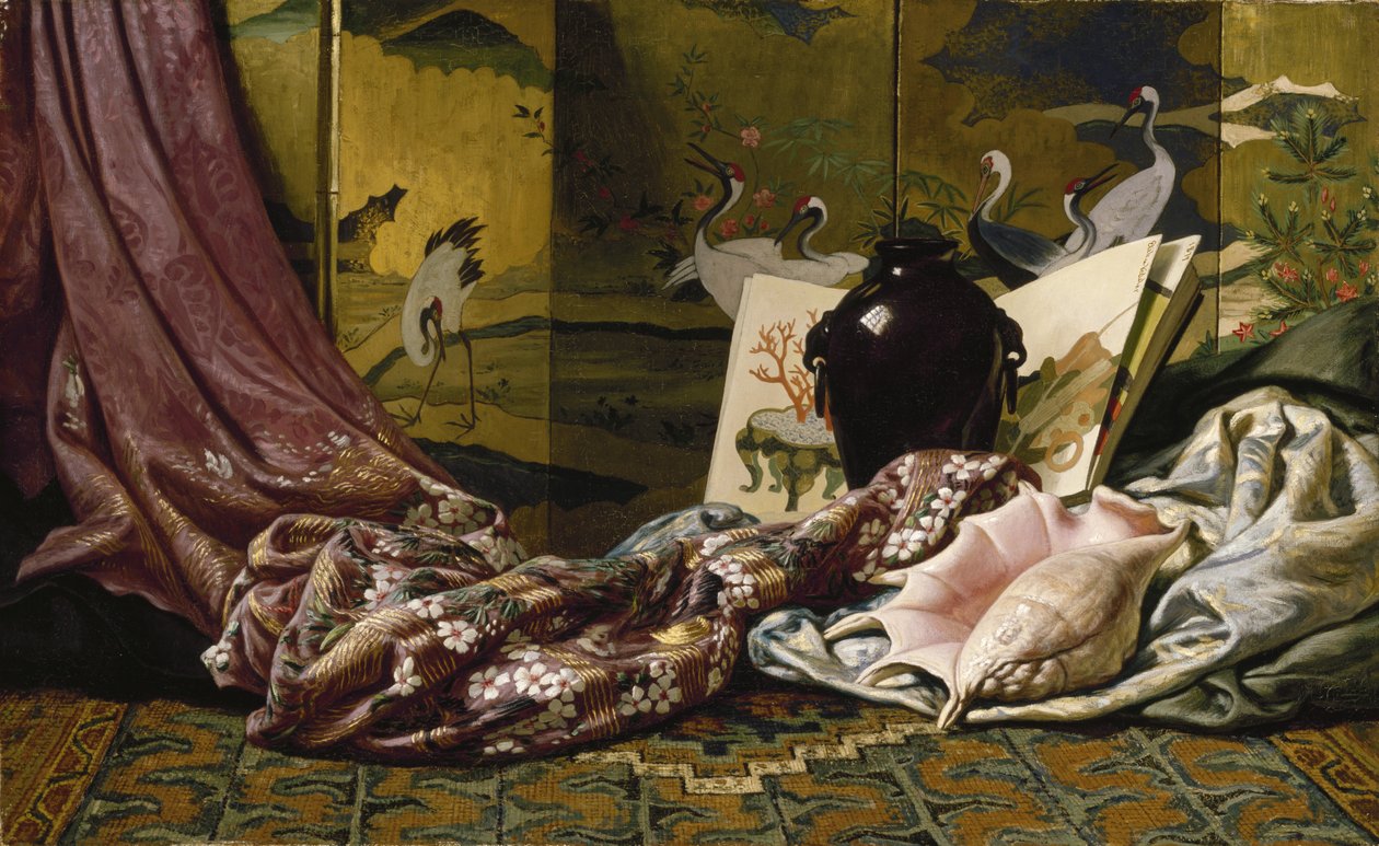 Japansk stilleben, 1879 af Elihu Vedder