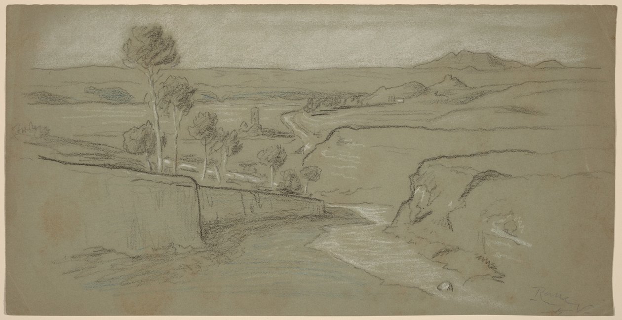 Romersk landskab af Elihu Vedder