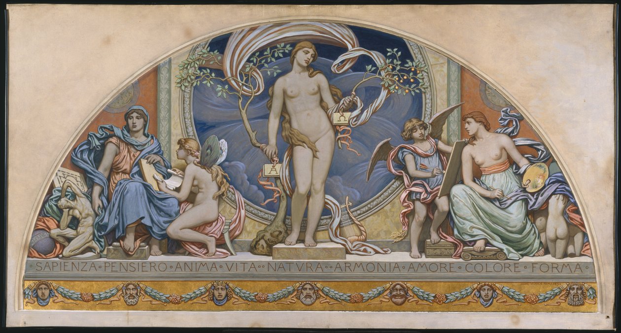 Rom, repræsentant for kunsten: design til dekoration i Bowdoin College, 1894 af Elihu Vedder