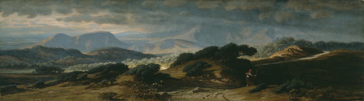 Storm i Umbrien, 1875 af Elihu Vedder