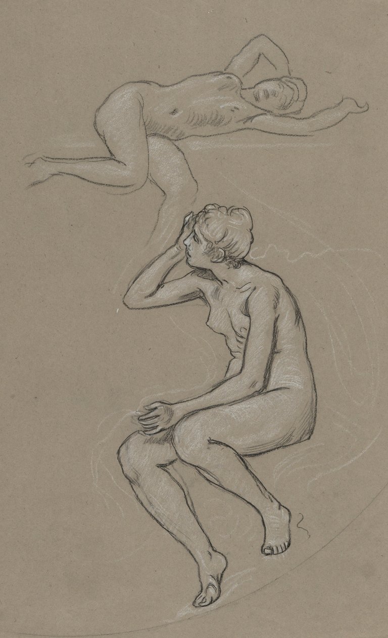 Undersøgelser til Figur af foråret af Elihu Vedder