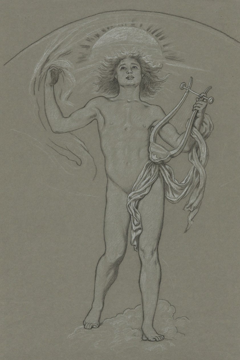 Studie til Apollo af Elihu Vedder