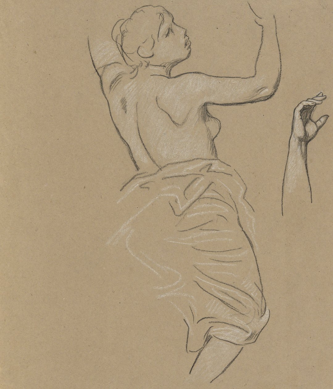Studie til efterårsfigur af Elihu Vedder
