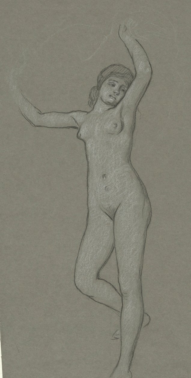 Studie til Figure of Luna af Elihu Vedder