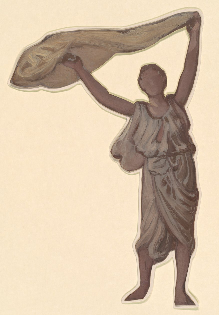 Studie for græske piger, der bader, ca. 1872. af Elihu Vedder
