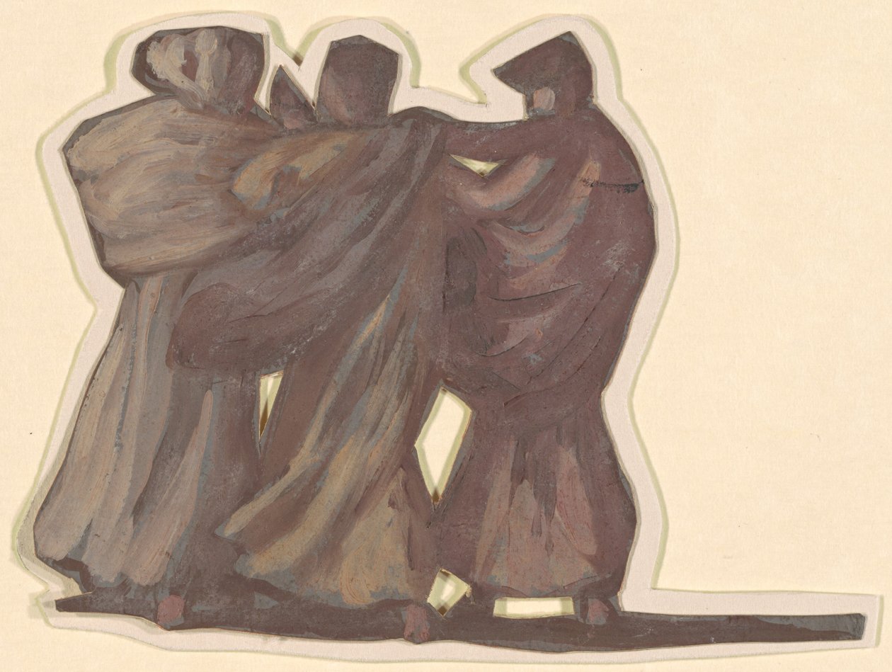 Studie for græske piger, der bader, ca. 1872. af Elihu Vedder