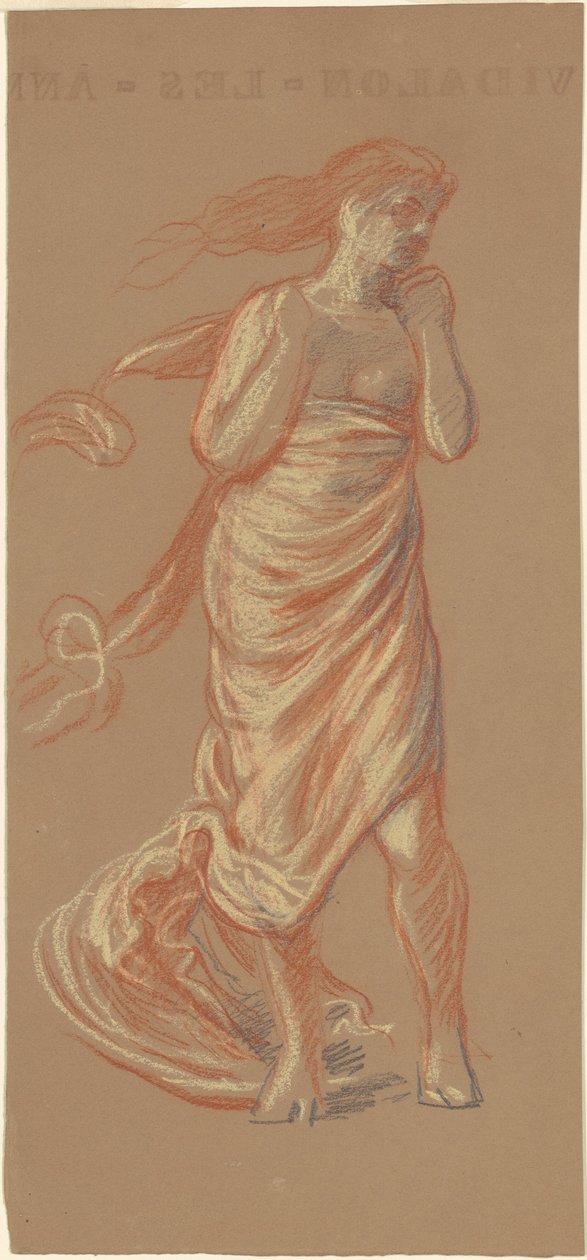 Studie til "Greek Girls Bathing" [recto] af Elihu Vedder
