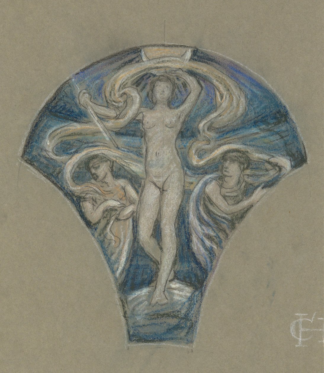 Studer for Luna af Elihu Vedder