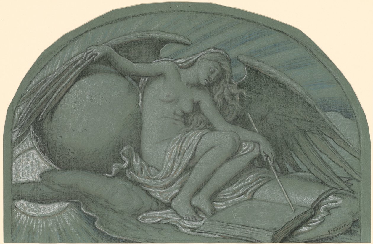 Studie til "The Sun Eclipse by the Moon" af Elihu Vedder