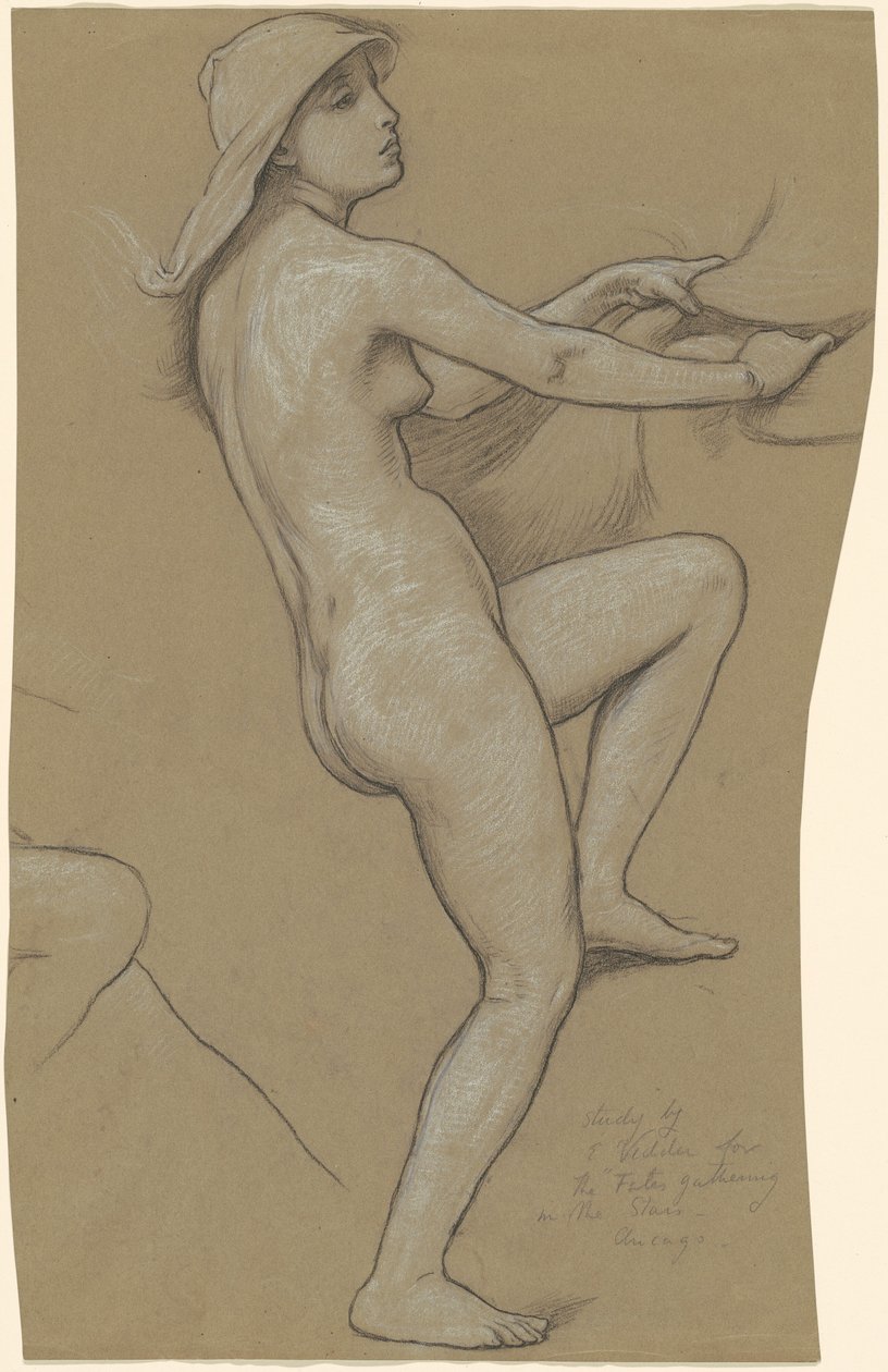 Studie til The Fates Gathering in the Stars, ca. 1884-1887. af Elihu Vedder