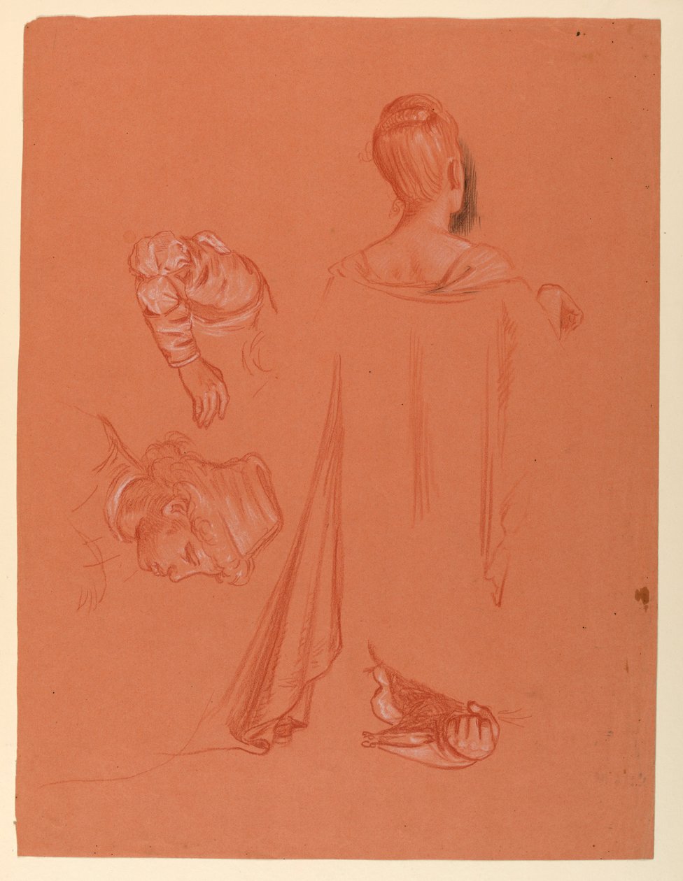 Studie til "Bryllupsoptog" af Elihu Vedder