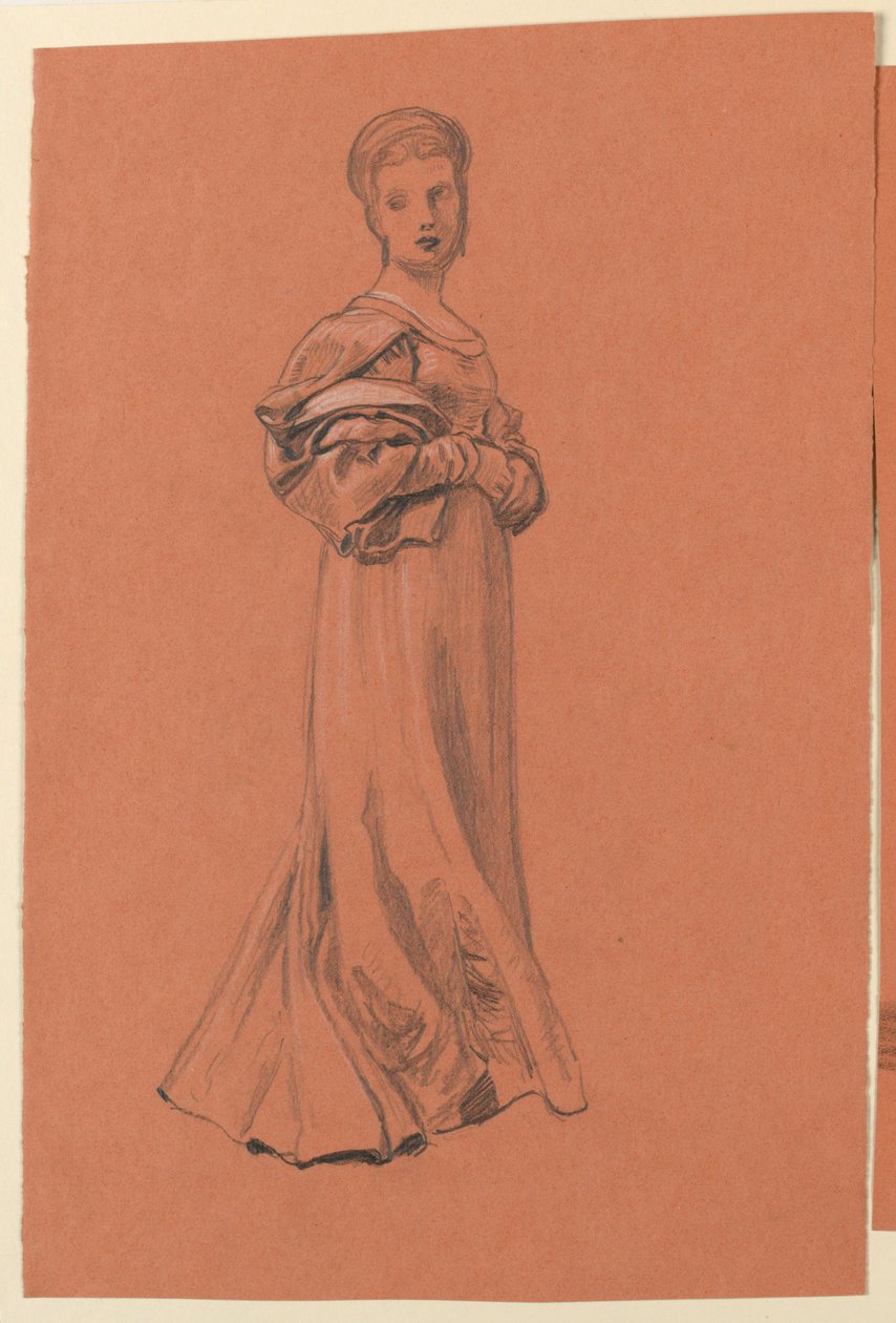 Studie til "Bryllupsoptog" af Elihu Vedder