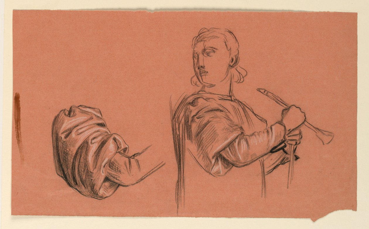 Studie til "Bryllupsoptog" af Elihu Vedder