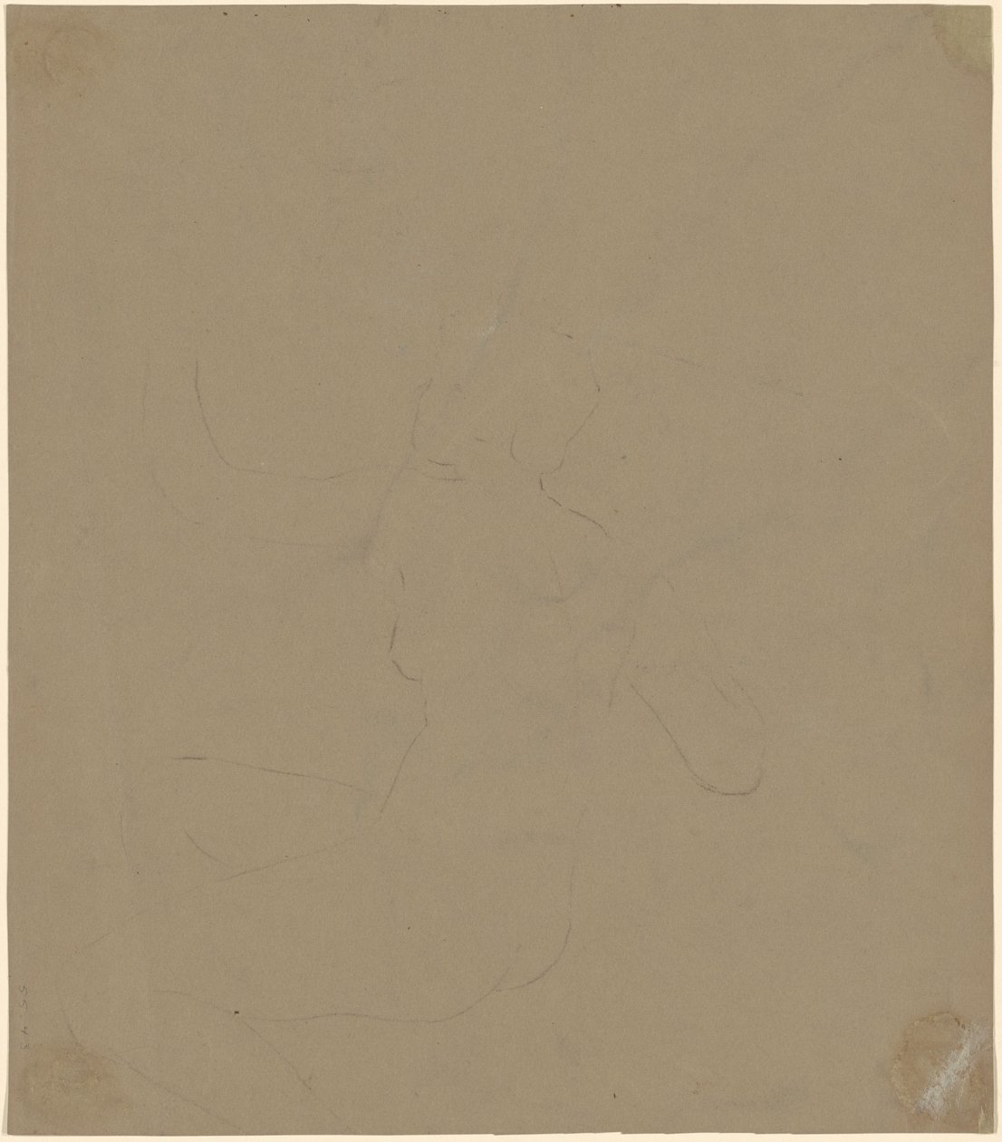 Studie af en nøgen kvinde, 1892. af Elihu Vedder