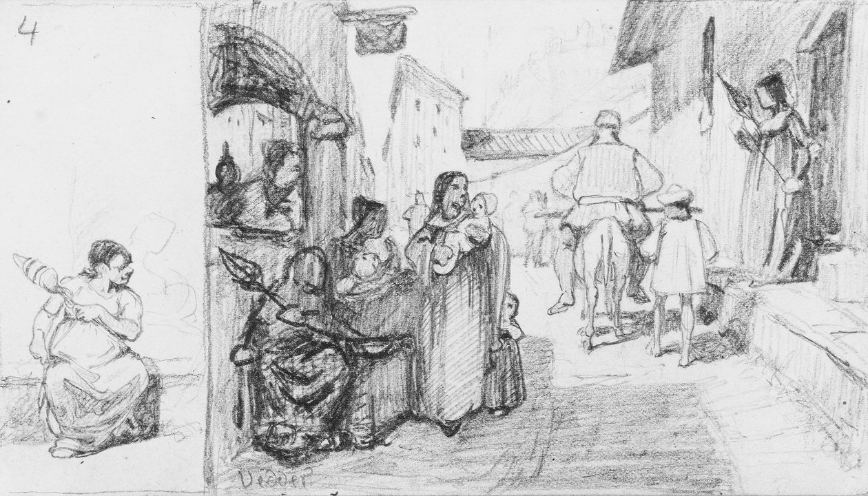 Fablen om mølleren, hans søn og æslet, nr. 4 af Elihu Vedder